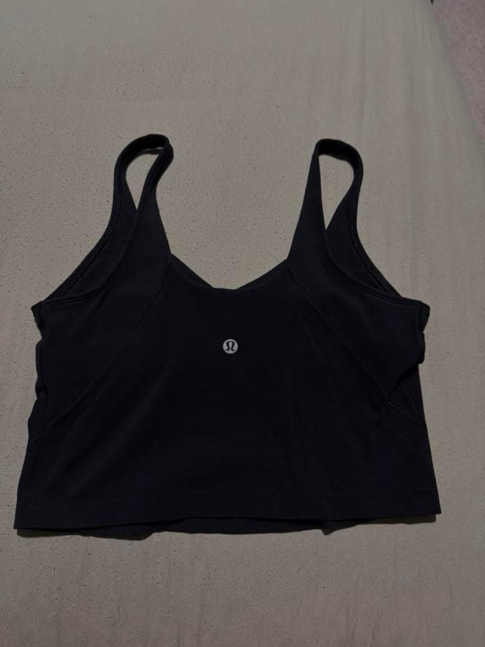 lululemon athletica Black Cropped Support Tank Sports Bra